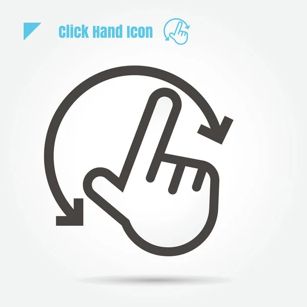 Ikonen Klicka hand vektor illustration isolerade tecknet symbol logotyp ob — Stock vektor