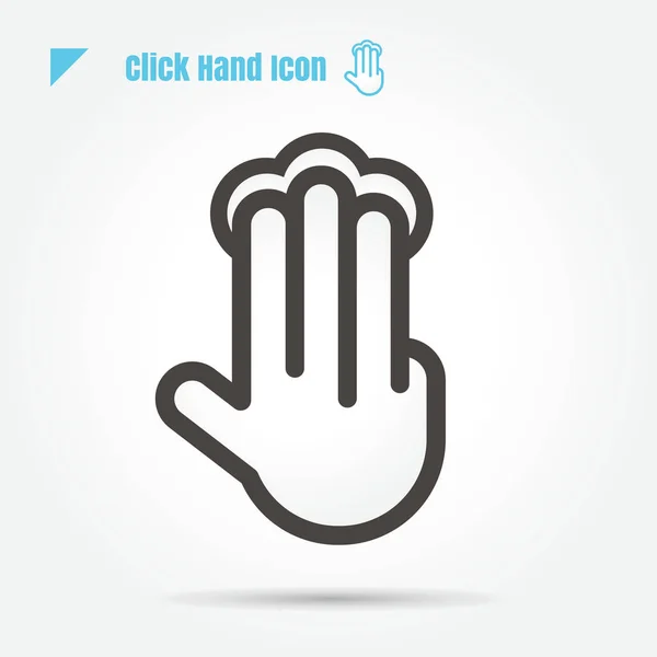 Pictogram klik hand vector illustratie geïsoleerde teken symbool logo ob — Stockvector