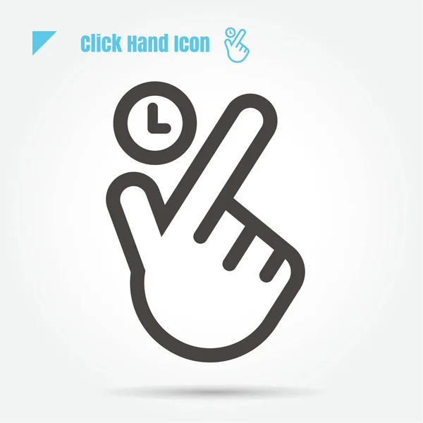 Pictogram klik hand vector illustratie geïsoleerde teken symbool logo ob — Stockvector