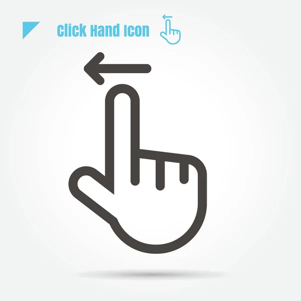 Pictogram klik hand vector illustratie geïsoleerde teken symbool logo ob — Stockvector