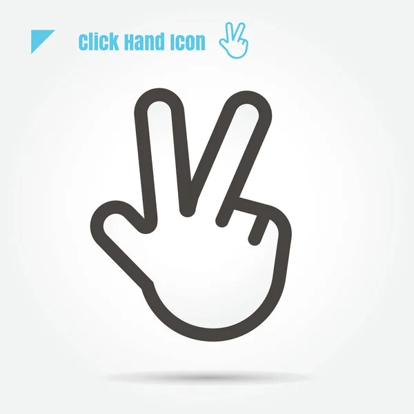 Pictogram klik hand vector illustratie geïsoleerde teken symbool logo ob — Stockvector