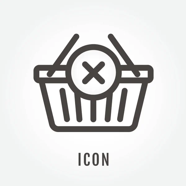 Icon Panier illustration isolé signe symbole mince ligne pour mode — Image vectorielle