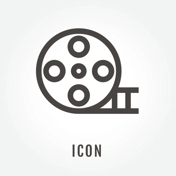 Icona pellicola bobina illustrazione isolato segno simbolo sottile linea per m — Vettoriale Stock
