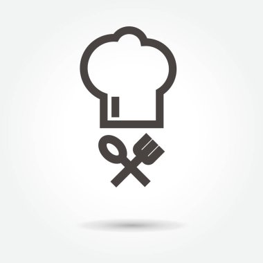 simge Şef illüstrasyon izole işareti sembol için web, ince çizgi m