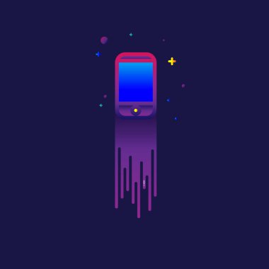 simge cep telefonu gökkuşağı güzel renkli ışık resimde SIG