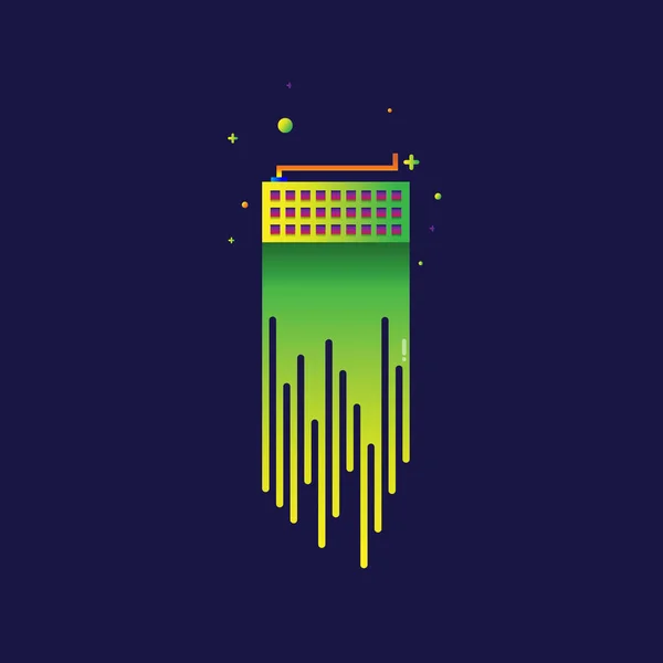 Ícone Arco-íris de teclado gradação de cor símbolo de sinal de ilustração f — Vetor de Stock