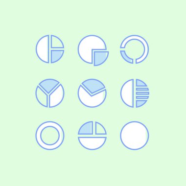 Farklı grafik iş derecesi ve grafikler anahat ICO