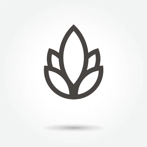 Lotus Flower icon vector on white background — Stock Vector