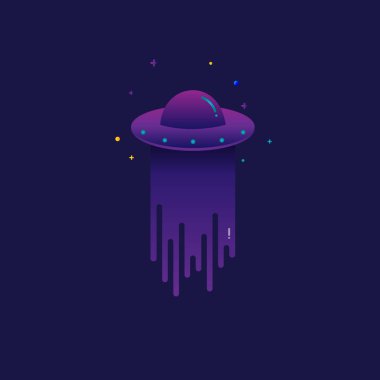 UFO renk degradesi. web, modern tasarım vektör o işareti simgesi