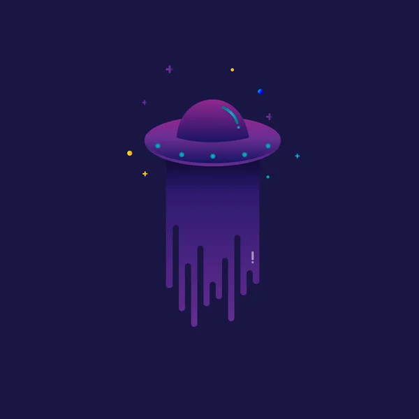 UFO gradación de color. símbolo de signo para la web, vector de diseño moderno o — Archivo Imágenes Vectoriales