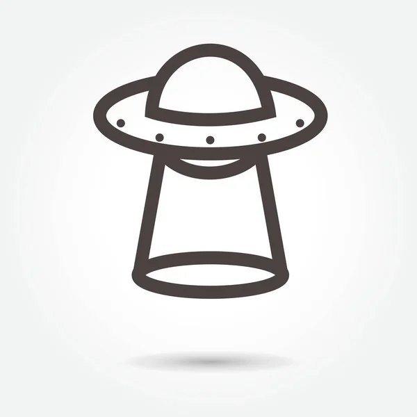 Icona UFO. segno vettore di progettazione. illustrazione. su sfondo bianco . — Vettoriale Stock