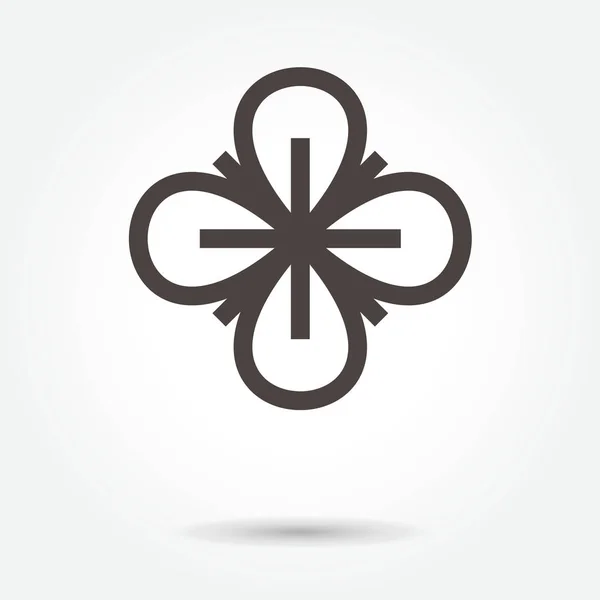 Icône de fleur. signe vecteur de conception. illustration. sur fond blanc — Image vectorielle