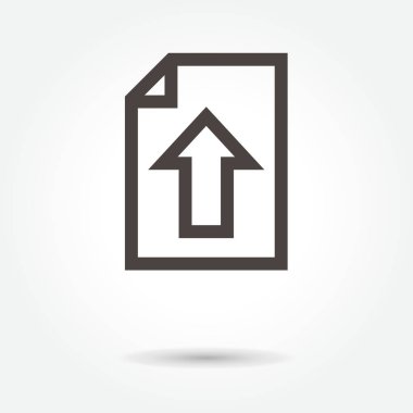Dosya simgesini, modern tasarım web öğesi beyaz zemin üzerine upload.