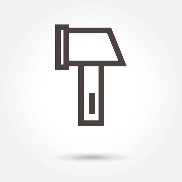 Ícone de martelo ferramenta, elemento web design moderno no fundo branco . — Vetor de Stock