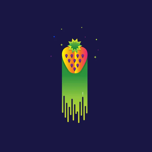 Frutas Ícone de morangos Vector illustratio development. Creat. — Vetor de Stock