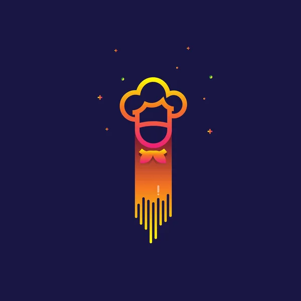 Cap chef icono gradación de color. símbolo de signo para la web, desig moderno — Archivo Imágenes Vectoriales