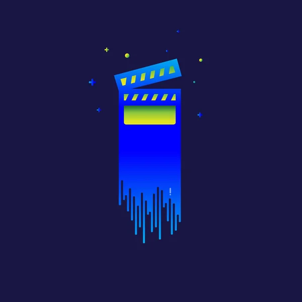 Ícone de cinema gradação de cores. símbolo de sinal de web, design moderno — Vetor de Stock