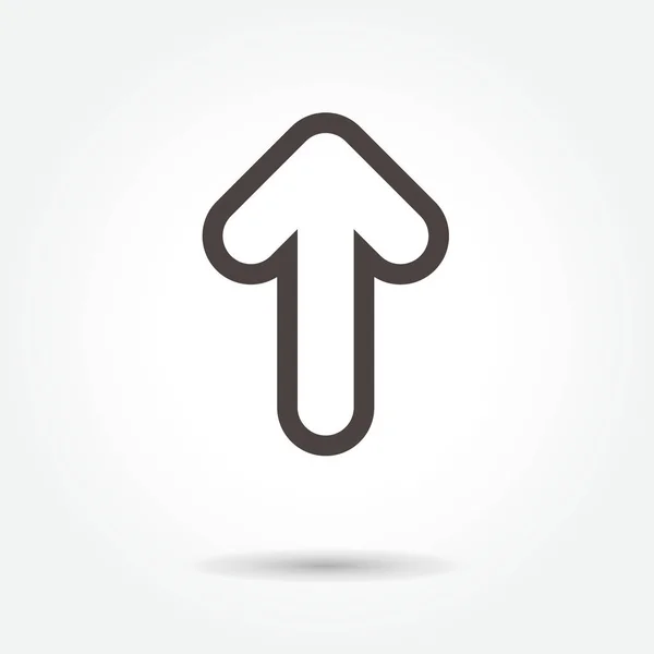 Icono de línea de flecha sobre fondo blanco — Vector de stock