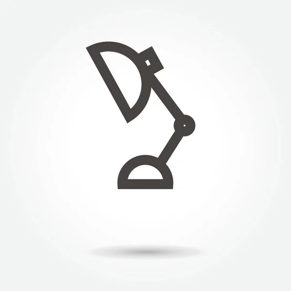 Lectura-lámpara icono vector sobre fondo blanco — Vector de stock