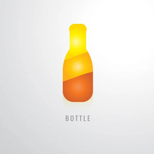 Butelka gradacji koloru żółtego. Orange. czerwony. Mapa nowoczesny design — Wektor stockowy