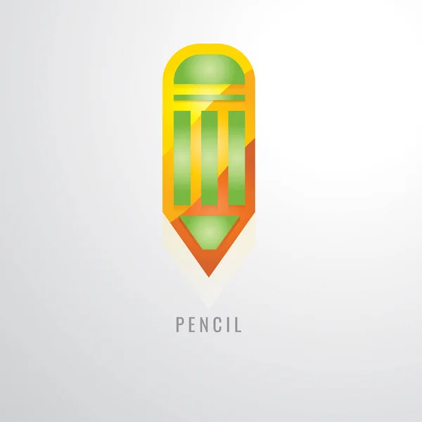Ceruza színes fokozatosság sárga. narancssárga. piros. modern design-vecto — Stock Vector