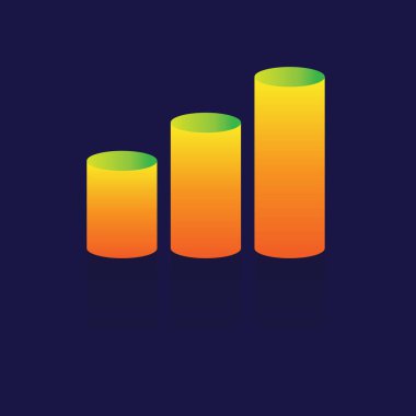Silindirik çubuk diyagramı. Kutsal kişilerin resmi, vektör çizim artırın. FL