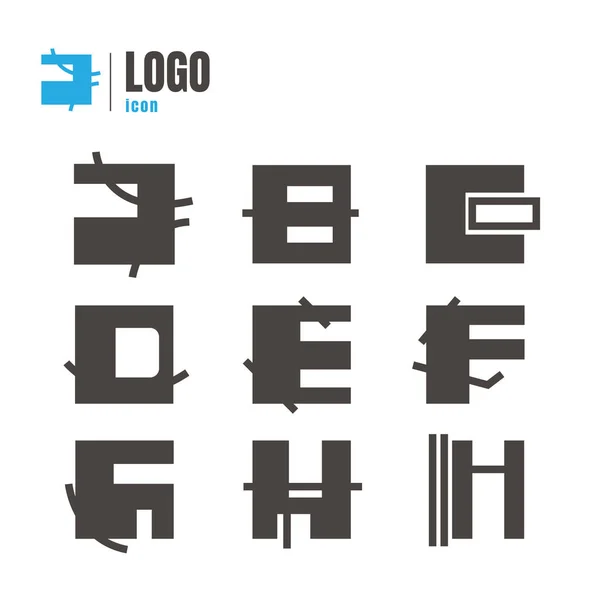 Набір піктограм логотипу. вектор. на білому тлі. логотип. символ. Геометрія — стоковий вектор