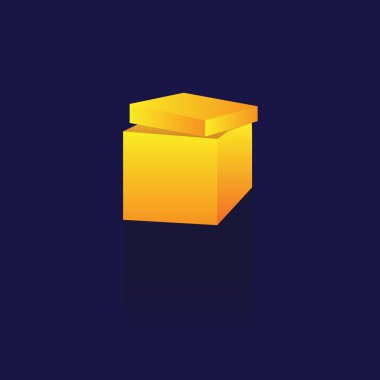 kutusu simgesi. Tasarım öğeleri. Mavi bacjground üzerinde. logosunu görmeniz gerekir. sembol