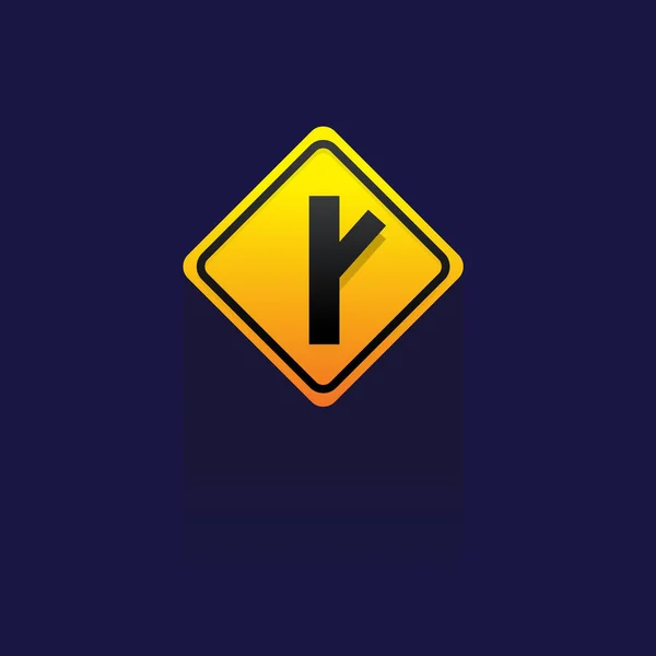 Caution Sign Road on blue background. vector. logo. icon. symbol — Stock Vector