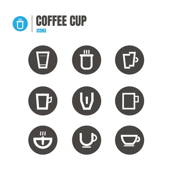 Kaffekopp och te kopp ikon som. Illustration vektor. symbolen på — Stock vektor