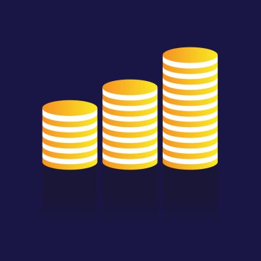 Sikke simge. vektör. resimde. Mavi adam para tasarım