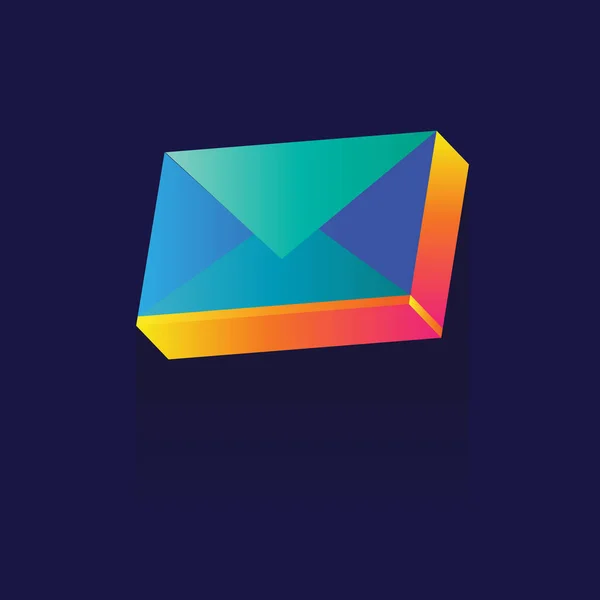 Abstracte envelop symbool. Mail concept. pictogram. Vector illustratio — Stockvector