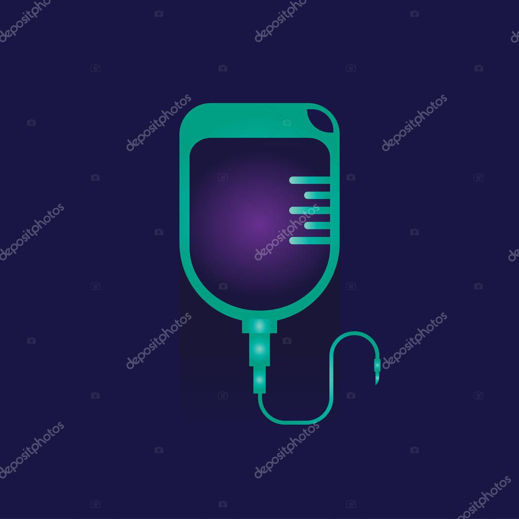 Saline bag icon. on white background. logo. Symbols. vector illustration