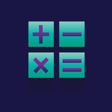 Hesap makinesi simge. logosunu görmeniz gerekir. Sembolleri. Web. vektör çizim. EPS 10