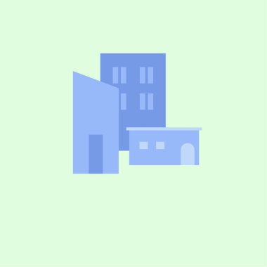 mavi arka plan bina simgesini