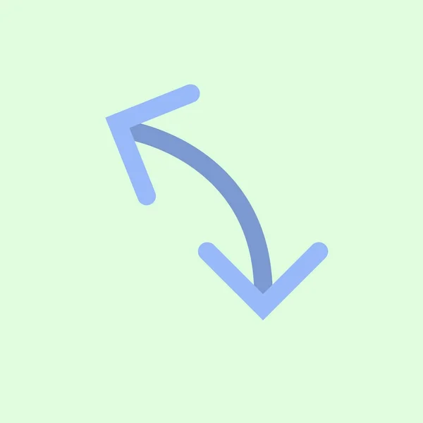 Flecha icono azul sobre fondo azul. ilustración vectorial. web. Coño — Archivo Imágenes Vectoriales