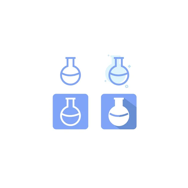 Tubo de ensayo. iconos azules utilizados en el hospital. sobre fondo blanco. web — Vector de stock