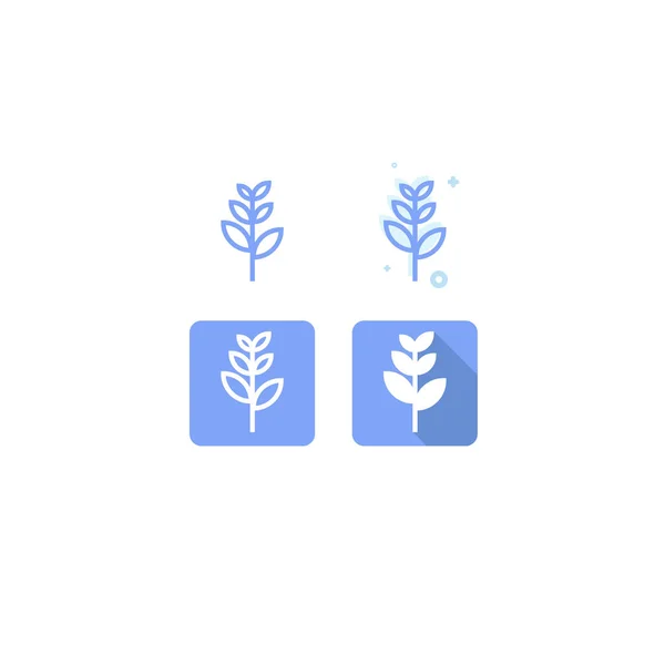 Tree blue icon set design. on white background. vector illustrat — Stock Vector