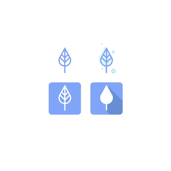 Tree blue icon set design. on white background. vector illustrat — Stock Vector