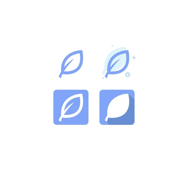 Listy modrá ikona na bílém pozadí. logo. www. Symboly. vektor — Stockový vektor