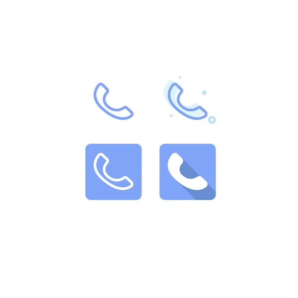 Ikonen telefon blå vektor på vit bakgrund. logotyp. webben. Symboler. — Stock vektor