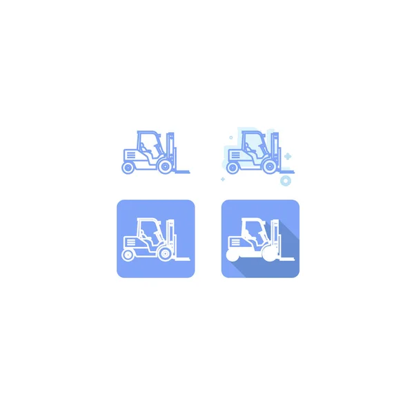 Forklifts blue icon. on white background. vector illustration. l — Stock Vector