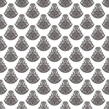 Tay desen. Satır Tayland, Tayland sanat. Beyaz backgrou