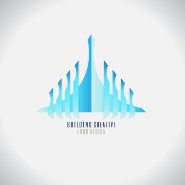 Logo Modern yaratıcı bina. Soyut. sembolü. vektör illustra