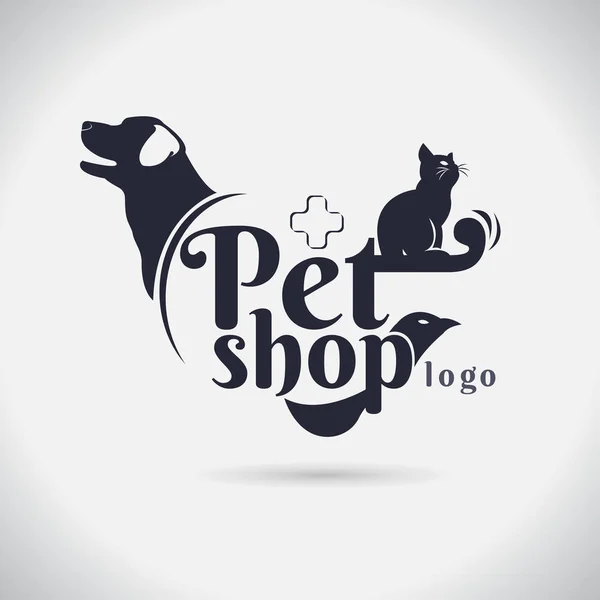 Vector del logotipo del animal doméstico sobre fondo blanco — Vector de stock