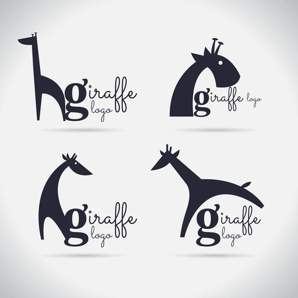 zürafa logo vektör beyaz arka plan üzerinde