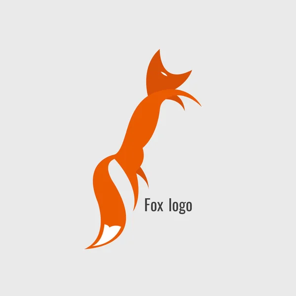 狐狸橙色标志。现代在白色背景 — 图库矢量图片