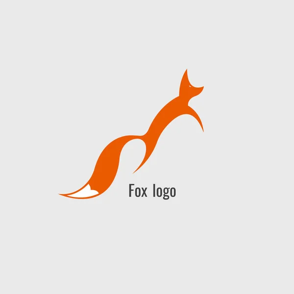 Fox logotipo laranja. moderno no fundo branco — Vetor de Stock