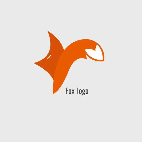 Fox logotipo laranja. moderno no fundo branco — Vetor de Stock