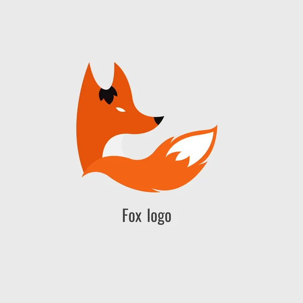 Логотип лисиці Оранжевий. сучасний на білому тлі — стоковий вектор